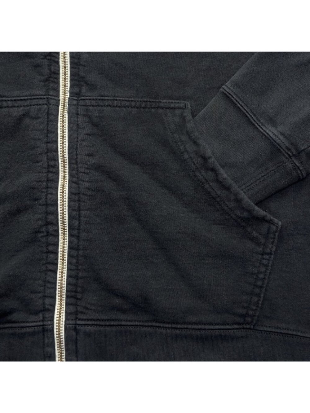 American Giant Midweight Full Zip Hoodie Men's Small Black Outdoor Huckberry - Picture 6 of 12
